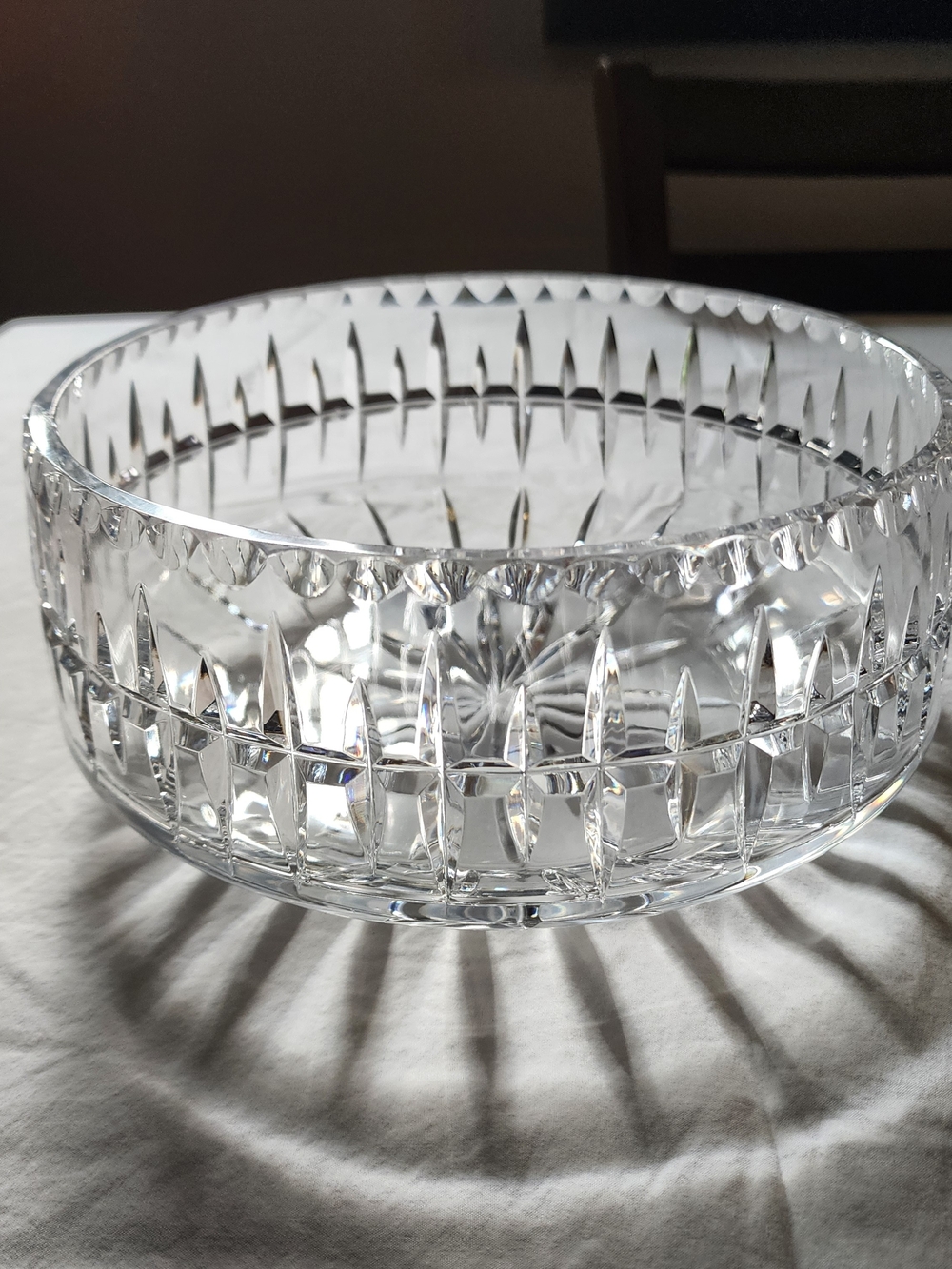 Gorham Crystal Althea Cut Glass Serving Bowl